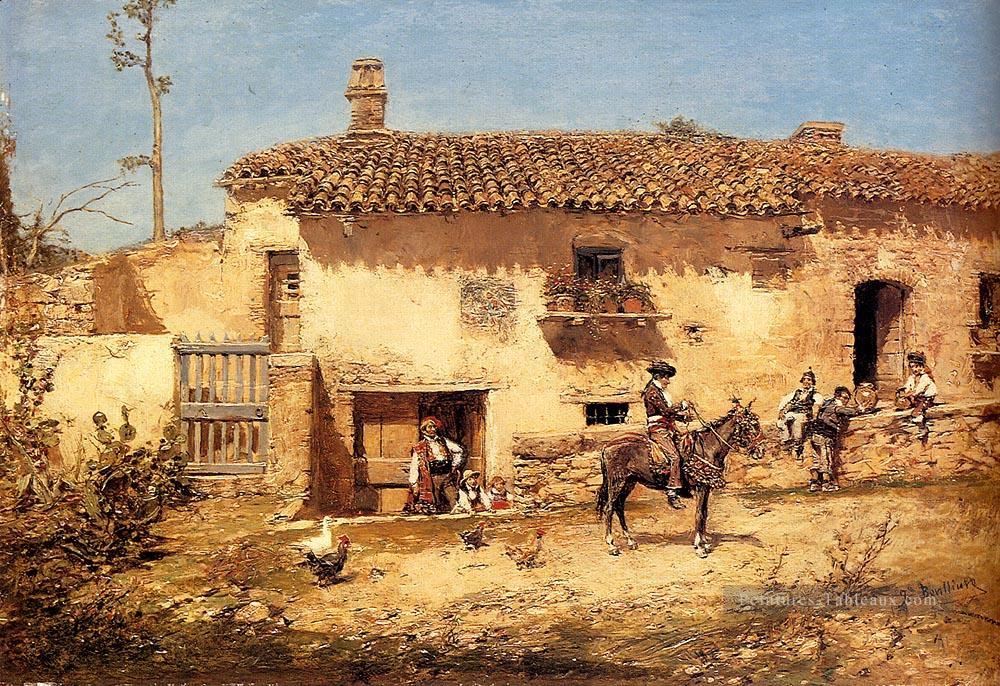 Une ferme espagnole Jose Benlliure y Gil Peintures à l'huile